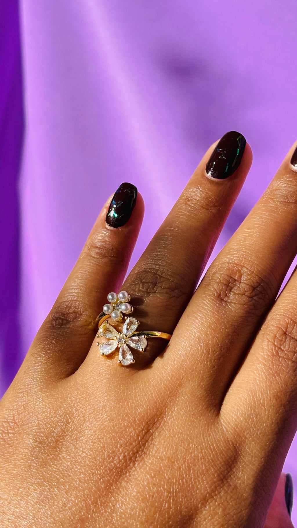Twin Blooms Ring