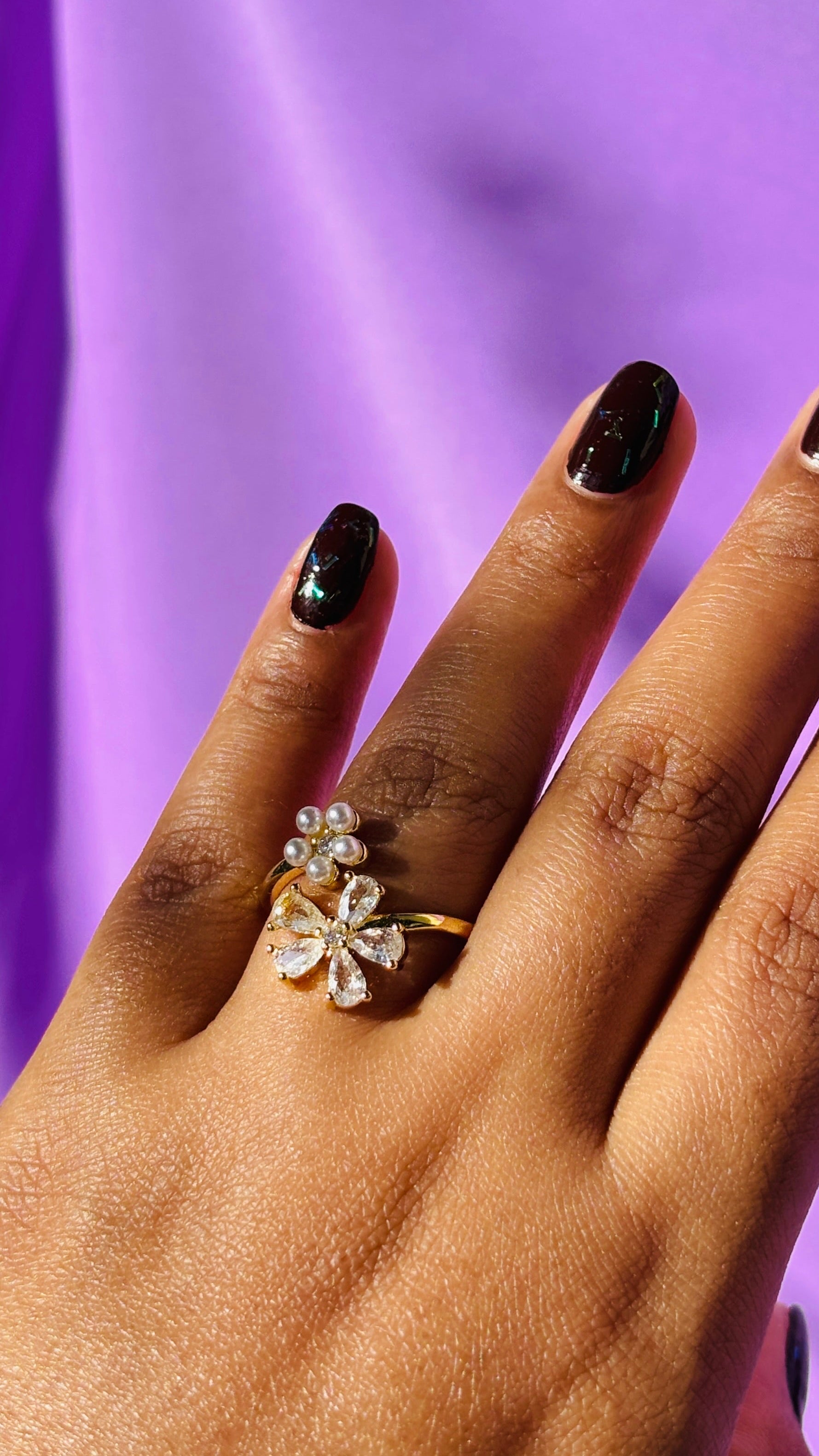 Twin Blooms Ring